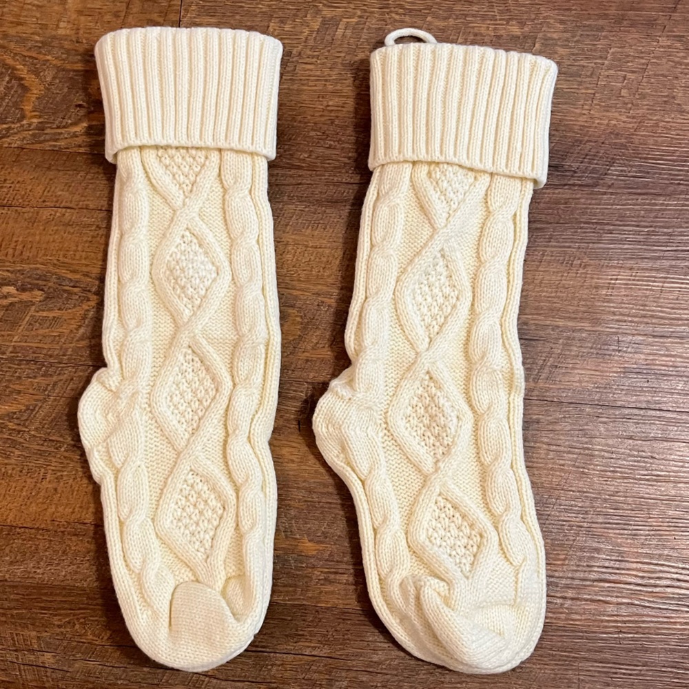 Fireplace knit stockings